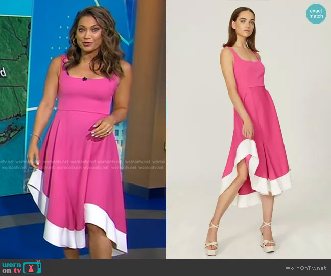 WornOnTV: Ginger’s pink Asymmetric dress on Good Morning America ...