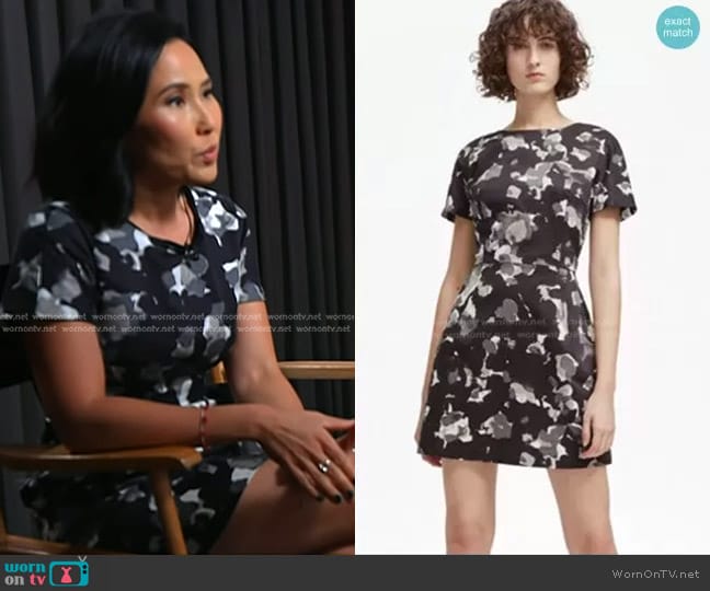 French Connection Ball Camo Print Dress worn by Vicky Nguyen on Today