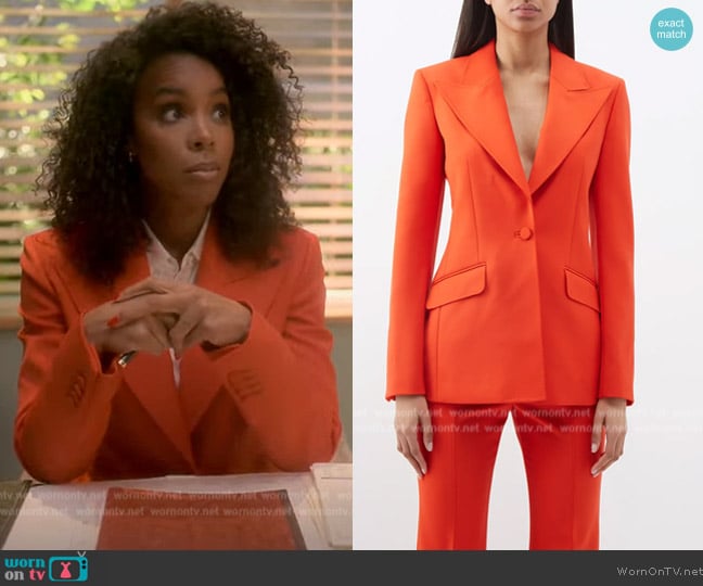 Gabriela Hearst Leiva Sportswear-wool blazer worn by Kelly Rowland (Kelly Rowland) on Grown-ish