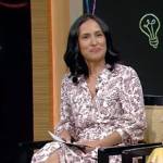 Grace Bastidas’s floral print shirtdress on Live with Kelly and Mark