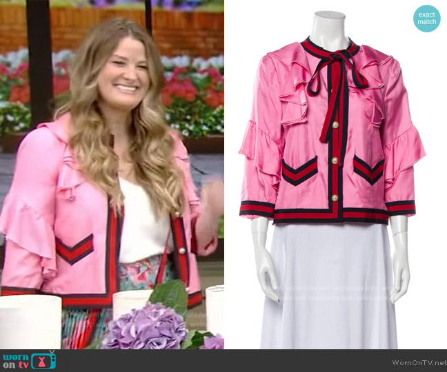 Gucci 2016 Evening Jacket worn by Christine Stembel on Live with Kelly and Mark