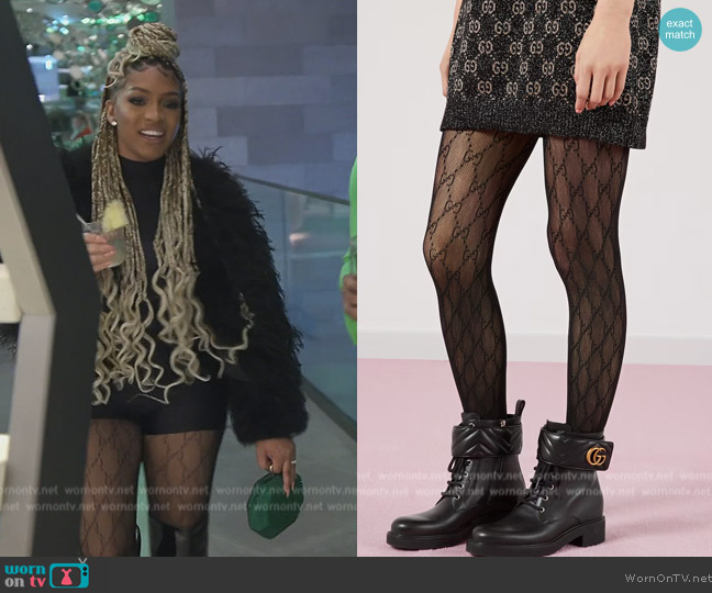 Gucci Interlocking G Tights worn by Drew Sidora on The Real Housewives of Atlanta