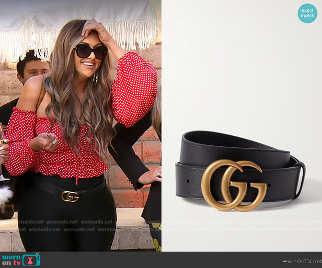 Gucci Leather belt worn by Gina Kirschenheiter on The Real Housewives of Orange County