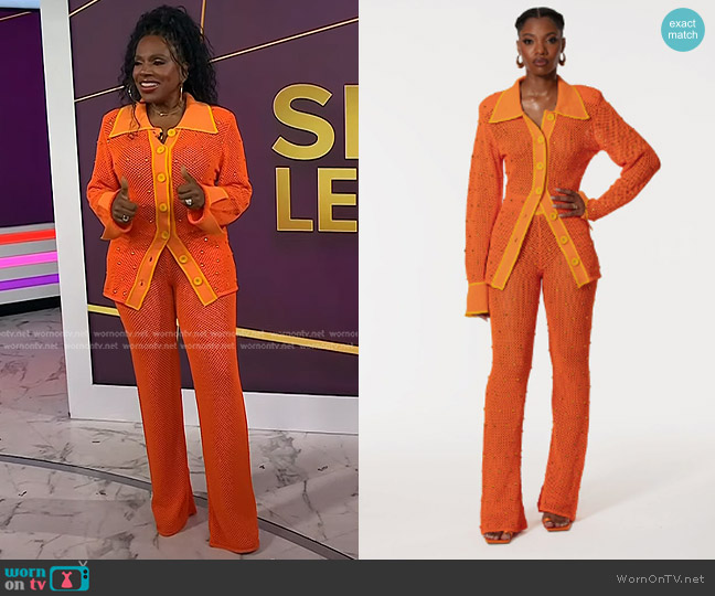 WornOnTV: Sheryl Lee Ralph’s orange mesh shirt and pants on Today ...