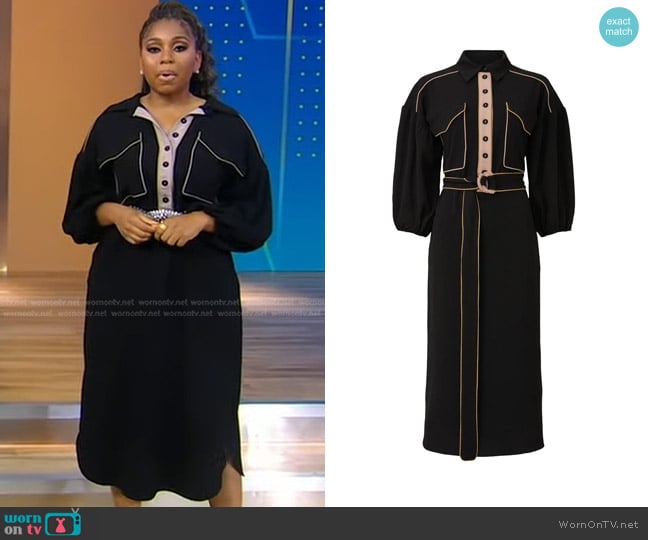 WornOnTV: Somara Theodore’s black shirtdress on Good Morning America ...