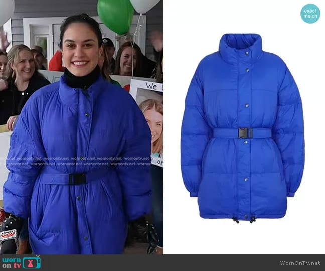 WornOnTV: Donna’s blue belted puffer jacket on Today | Donna Farizan ...
