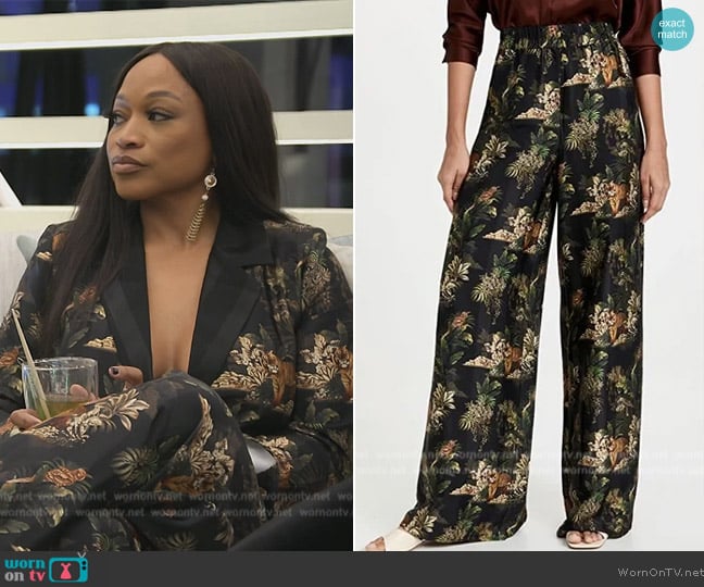 L'Agence Ivy Wide Leg Pants worn by Monyetta on The Real Housewives of Atlanta