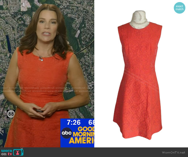 J. Crew Textured Jacquard Dress worn by Heather O’Rourke on Good Morning America