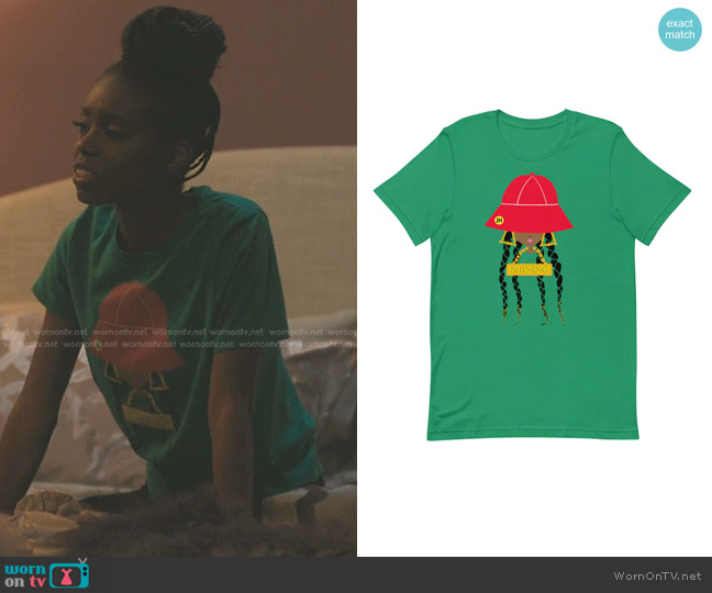 JABHard Queen G T-Shirt worn by Kiesha Williams (Birgundi Baker) on The Chi