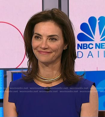 Jennifer's blue cap sleeve dress on NBC News Daily