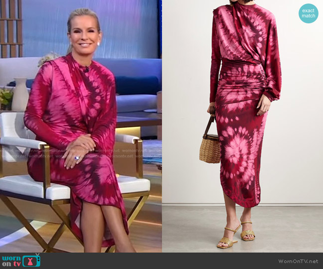 WornOnTV: Jennifer’s pink draped tie dye dress on Good Morning America ...