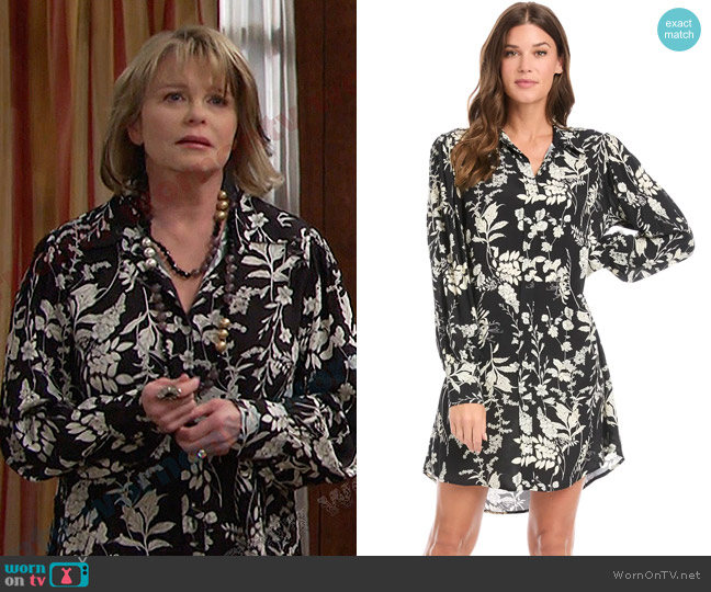 Karen Kane Blouson Sleeve Shirt Dress worn by Bonnie Lockhart (Judi Evans) on Days of our Lives