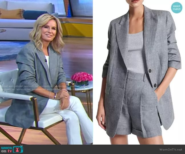 Michael Kors Collection Linen Crush Sleeve Blazer worn by Dr. Jennifer Ashton on Good Morning America