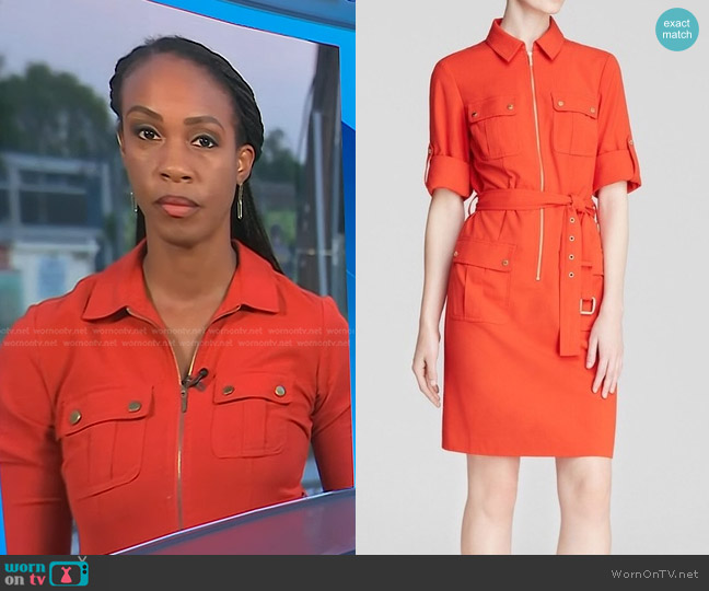 Michael Kors Zip Pockets Belted Dress worn by Blayne Alexander on Today