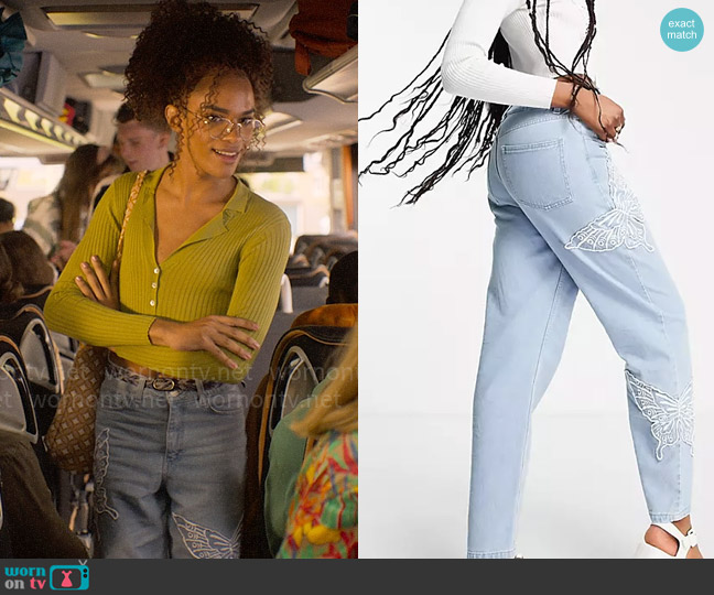 WornOnTV: Elle's butterfly jeans on Heartstopper | Yasmin Finney