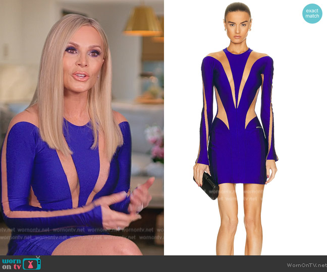 Mugler Long Sleeve Mini Dress worn by Tamra Judge on The Real Housewives of Orange County