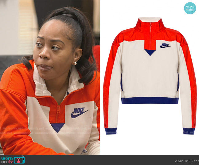 Nike Embroidered Sportswear Jacket worn by Shari on The Real Housewives of Atlanta