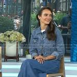 Liv Perez’s denim jacket and skirt on Today