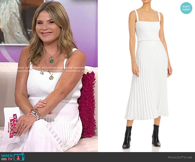 Proenza Schouler Texture Midi Dress worn by Jenna Bush Hager on Today