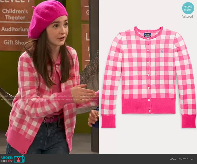 Bree’s pink check cardigan on Ravens Home