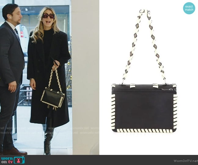 Proenza Schouler Hava Shoulder Bag Whipstitch Leather worn by Erin Lichy on The Real Housewives of New York City