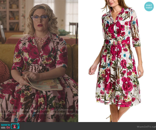 Alice’s pink floral print shirtdress on Riverdale