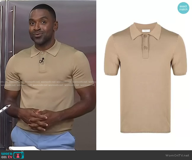 Sandro Pablo Polo Shirt worn by Justin Sylvester on Today