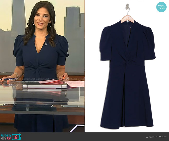 WornOnTV: Darlene’s navy twist front dress on Today | Darlene Rodriguez ...