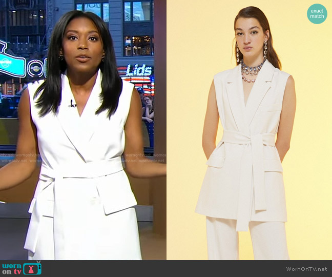 WornOnTV: Rachel's blue satin pant suit on Good Morning America, Rachel  Scott