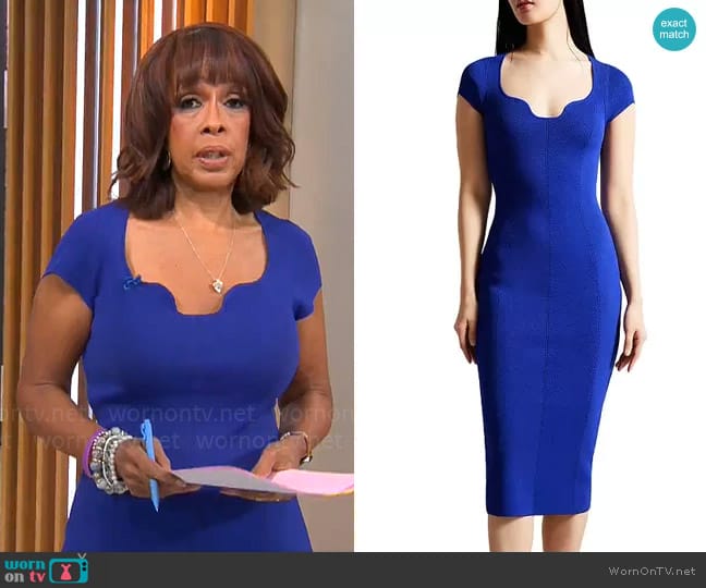 Ted Baker Alixis Dress worn by Gayle King on CBS Mornings