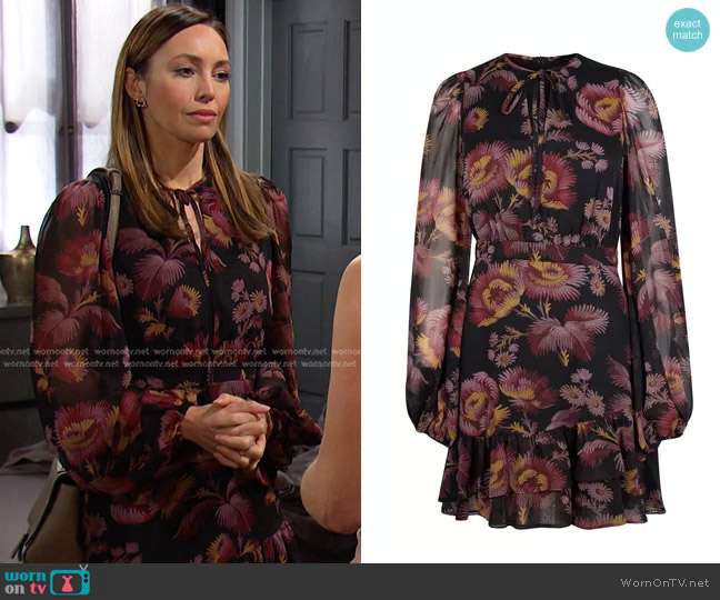 Ted Baker Piara Mini Dress worn by Gwen Rizczech (Emily O'Brien) on Days of our Lives