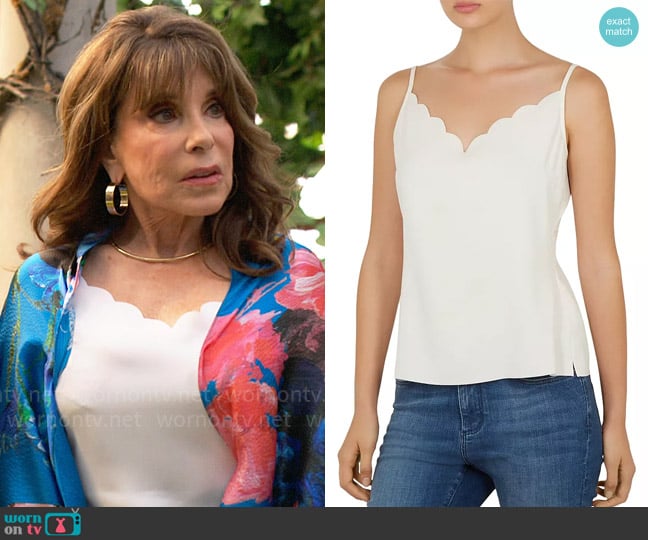 Ted Baker Siina Scalloped Camisole worn by Esther Valentine (Kate Linder) on The Young and the Restless