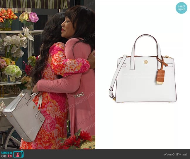 Tory Burch Small Walker Satchel worn by Paulina Price (Jackée Harry) on Days of our Lives