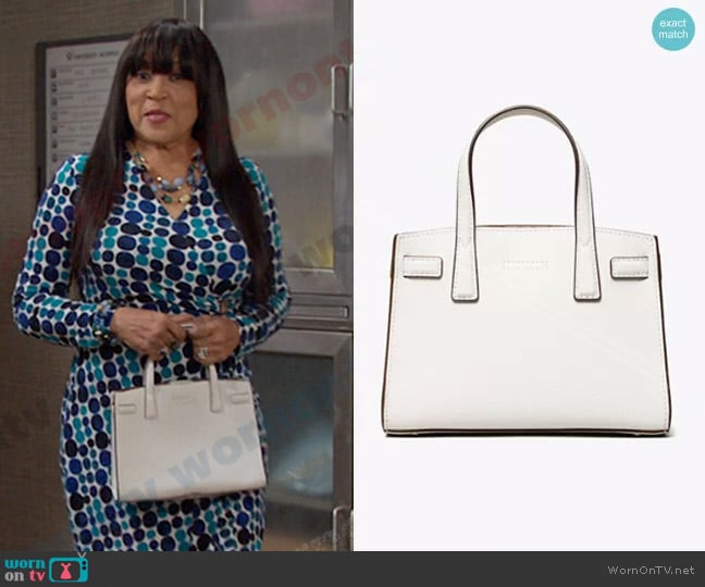 Tory Burch Small Walker Satchel worn by Paulina Price (Jackée Harry) on Days of our Lives