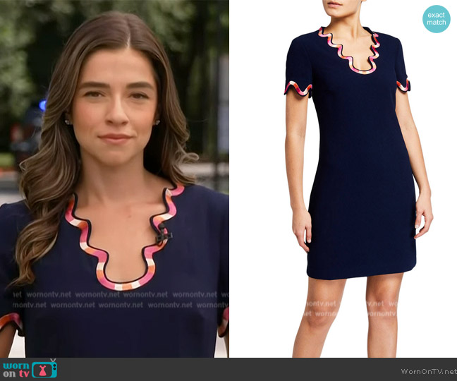 WornOnTV: Julie Tsirkin’s navy scalloped dress on NBC News Daily ...