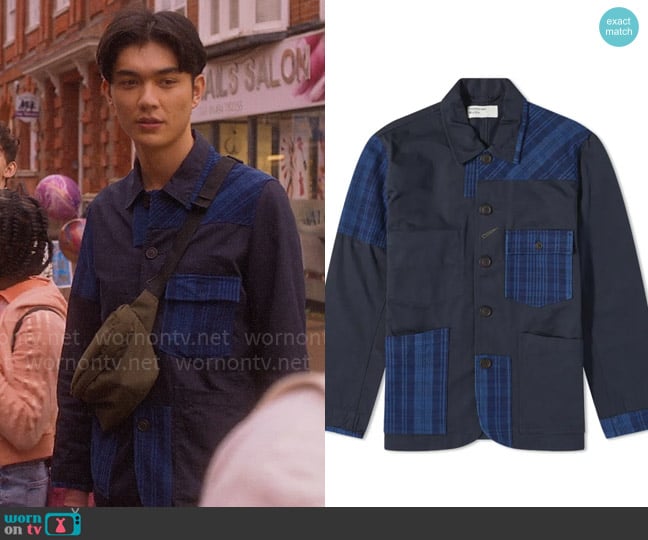 Univeral Works Patched Mill Bakers Jacket worn by Tao Xu (William Gao) on Heartstopper