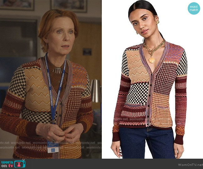 Ulla Johnson Medina Cardigan worn by Miranda Hobbs (Cynthia Nixon) on And Just Like That