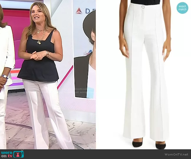 WornOnTV: Jenna’s sleeveless peplum top and white pants on Today ...