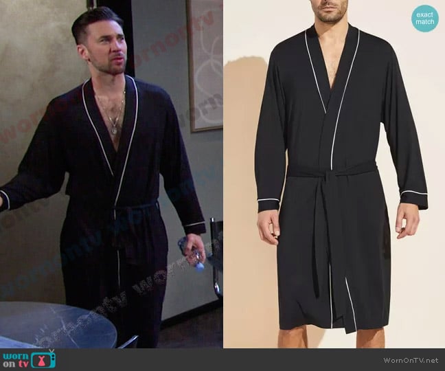 Eberjey William Mid Length Robe worn by Chad DiMera (Billy Flynn) on Days of our Lives