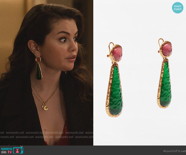 Zara Resin Earrings worn by Mabel Mora (Selena Gomez) on Only Murders in the Building