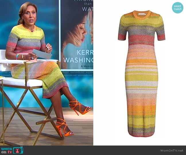 Zimmermann Brightside Knit Dress worn by Robin Roberts on Good Morning America