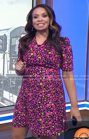 Adelle's pink floral dress on Today