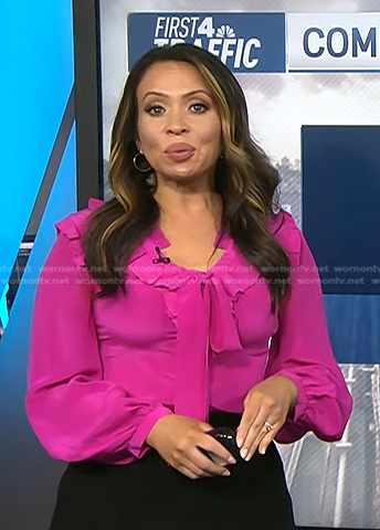 Adelle’s pink ruffle blouse on Today