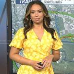 Adelle’s yellow floral wrap dress on Today