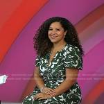 Arianna Davis’s green print dress on Today