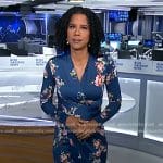 Adriana Diaz’s blue floral dress on CBS Evening News