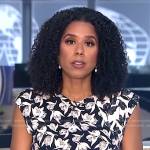 Adriana Diaz’s white mixed floral dress on CBS Evening News