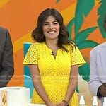 Adrianna’s yellow eyelet dress on Today