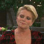 Adrienne’s black and red scoop neck dress on Days of our Lives