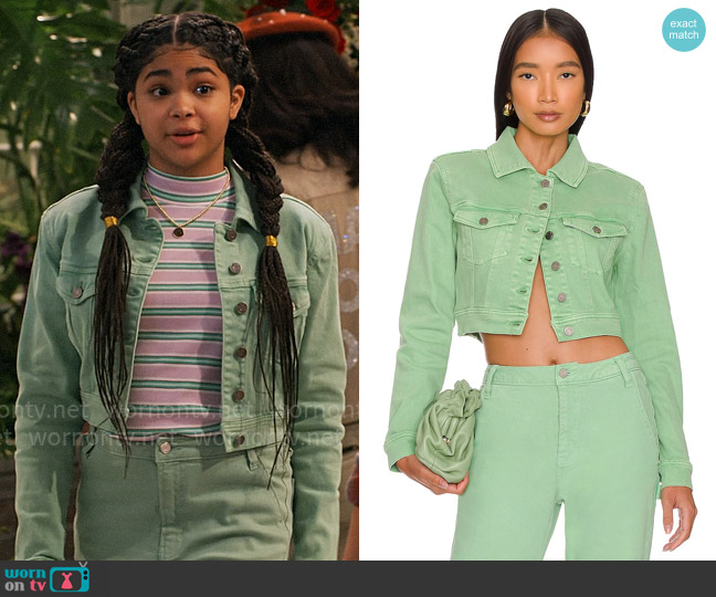 Millicent’s green denim jacket on iCarly